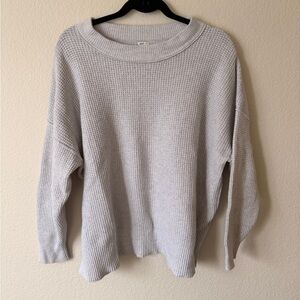 Aerie Gray Crew Neck Sweater